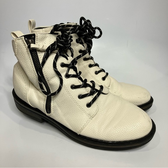 Bare traps Amysue white combat boots zip up women’s size 7.5 punk casual - Picture 4 of 9